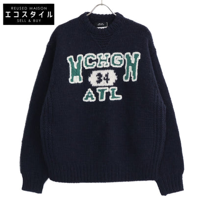 RICE NINE TEN [New] HKN-SW 3-Tier Embroidered HAND KNITTING SWEATSHIRT Knit Sweater Top