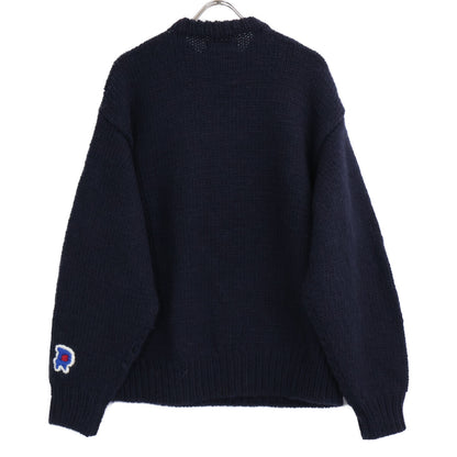 RICE NINE TEN [New] HKN-SW 3-Tier Embroidered HAND KNITTING SWEATSHIRT Knit Sweater Top