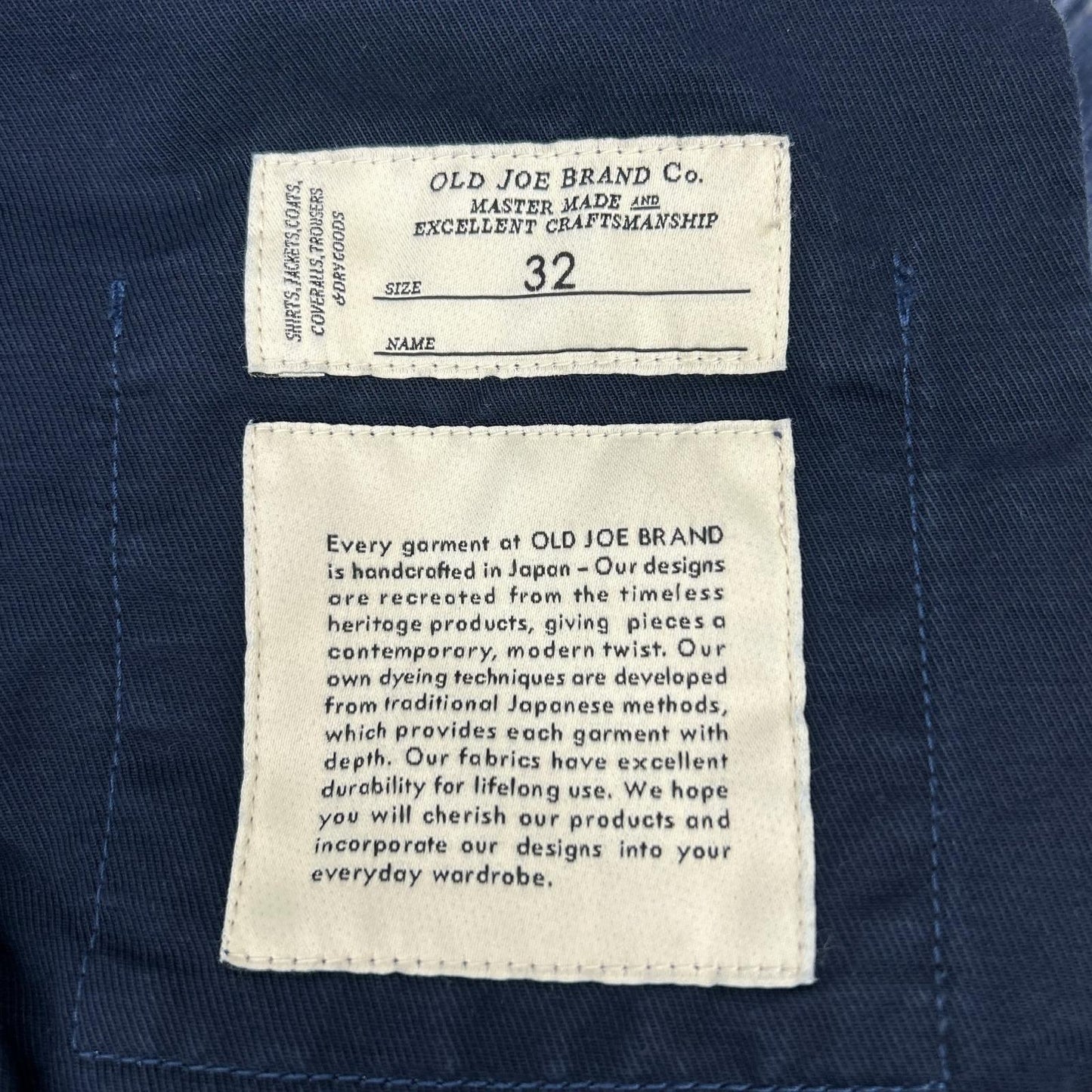 OLDJOE&CO. オールドジョー 242OJ-PT13 ネイビー PADED BACK ROVER TROUSER (SCAR FACE) ボトムス