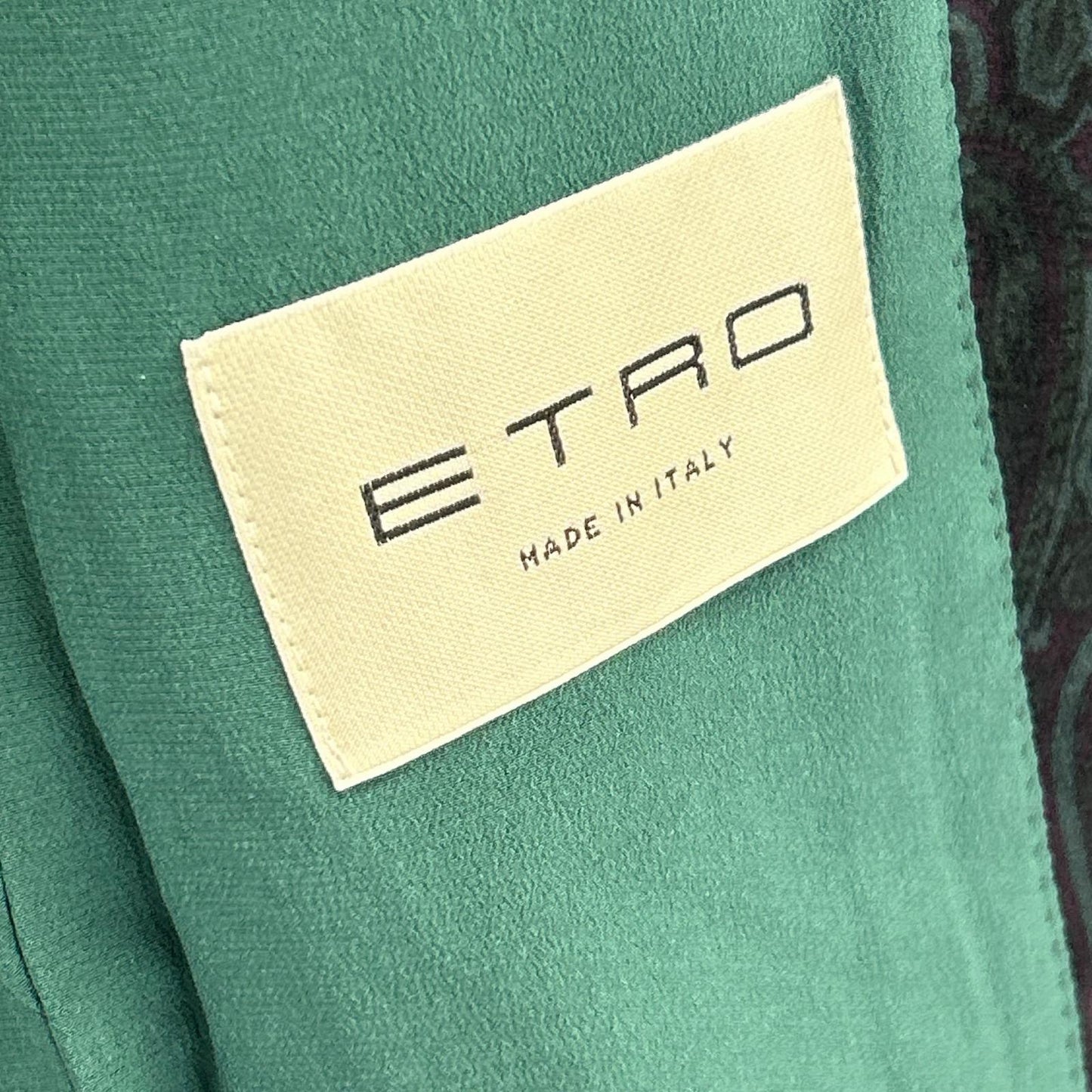 ETRO エトロ ブラック ベロア ペイズリー柄 テーラードジャケット ジャケット