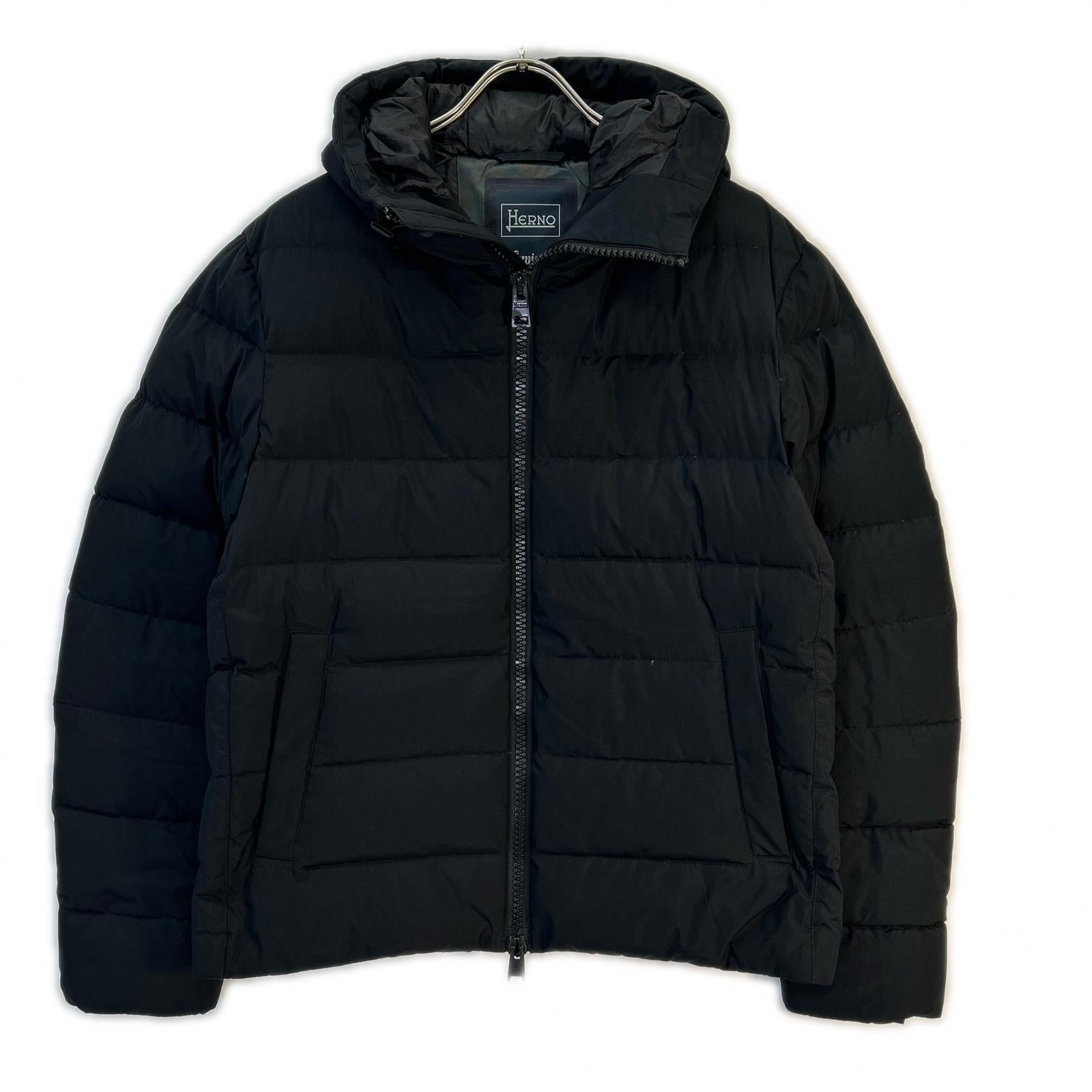HERNO 赫尔诺 PI123UL-11106 黑色 Laminar层压 GORE-WINDSTOPPER 连帽羽绒夹克 夹克 50 男士