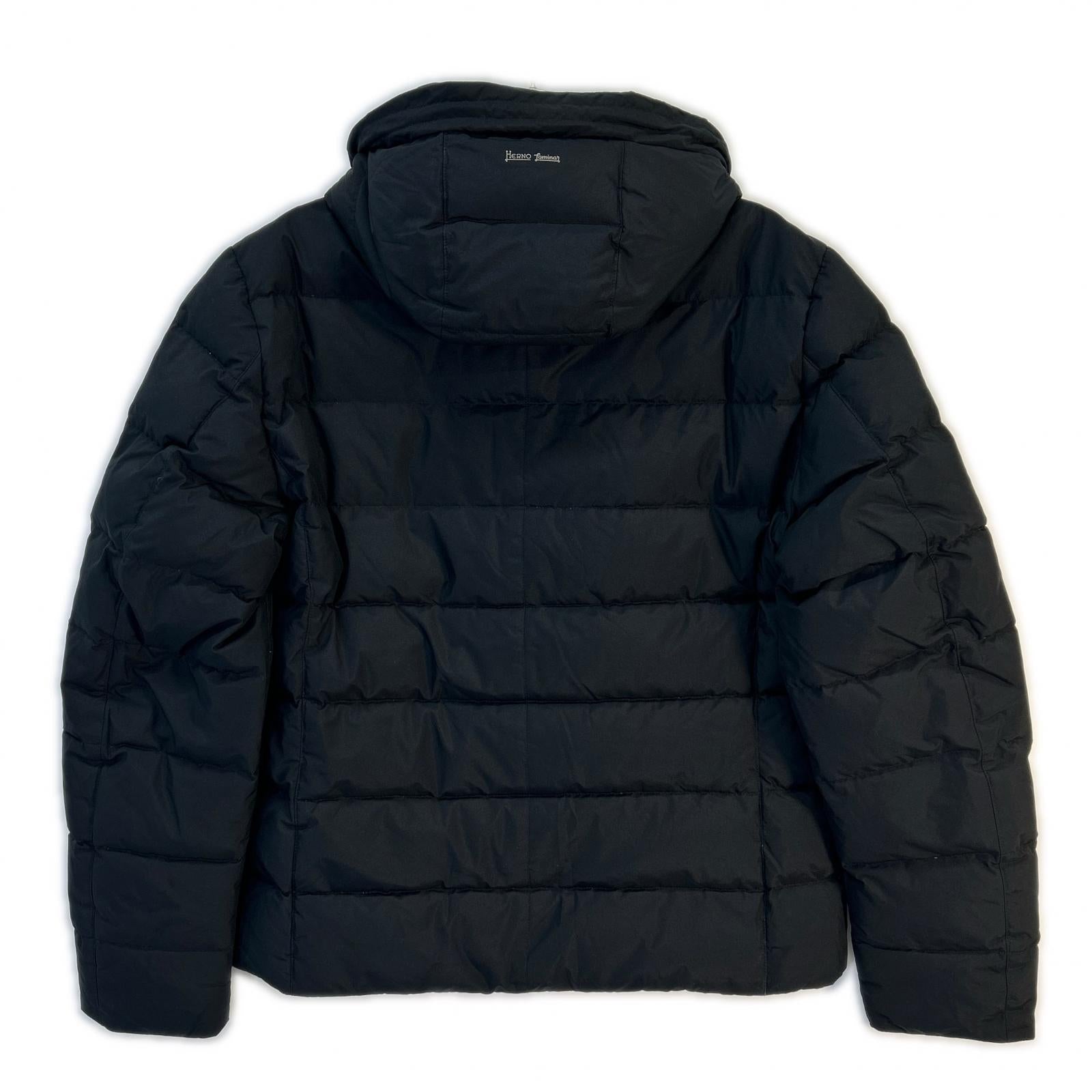HERNO ヘルノ PI123UL-11106 ブラック Laminarラミナー 2レイヤーゴアウインドストッパーフーディーダウンジャケット 50 HERNO ヘルノ PI123UL-11106 ブラック Laminarラミナー 2レイヤーゴア