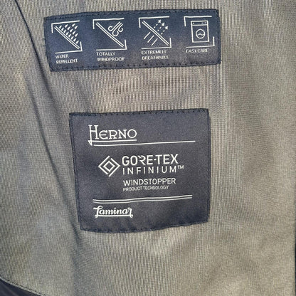 HERNO 赫尔诺 PI123UL-11106 黑色 Laminar层压 GORE-WINDSTOPPER 连帽羽绒夹克 夹克 50 男士