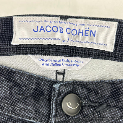 Navy Waffle Corduroy Paisley Straight Pants Bottoms 31 Men's