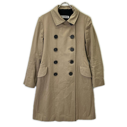 JILSANDER ジルサンダー ベージュ コットン ダブルブレスト トレンチコート コート