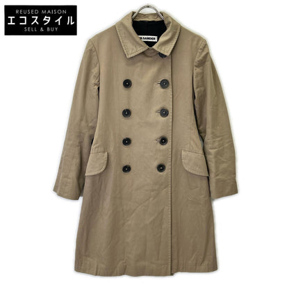 JILSANDER ジルサンダー ベージュ コットン ダブルブレスト トレンチコート コート