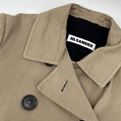 JILSANDER ジルサンダー ベージュ コットン ダブルブレスト トレンチコート コート