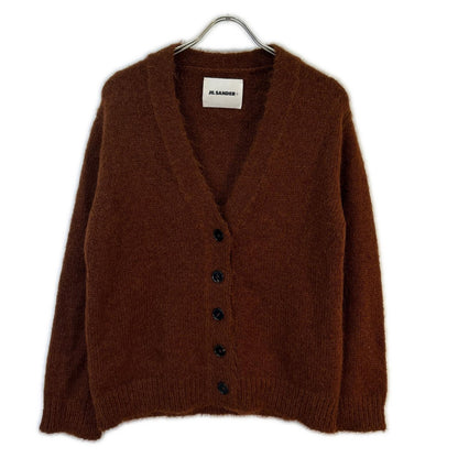 JIL SANDER+ ジルサンダープラス J40GP0037 ブラウン アルパカブレンド ロングスリーブ Vネック ニット カーディガン トップス