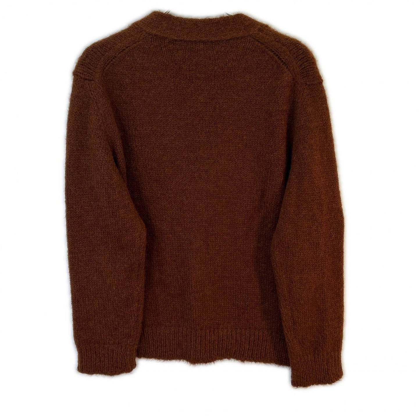 JIL SANDER+ ジルサンダープラス J40GP0037 ブラウン アルパカブレンド ロングスリーブ Vネック ニット カーディガン トップス