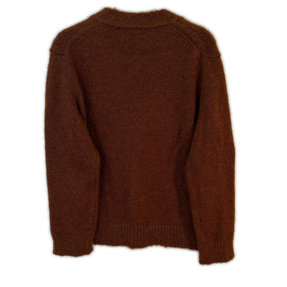 JIL SANDER+ ジルサンダープラス J40GP0037 ブラウン アルパカブレンド ロングスリーブ Vネック ニット カーディガン トップス