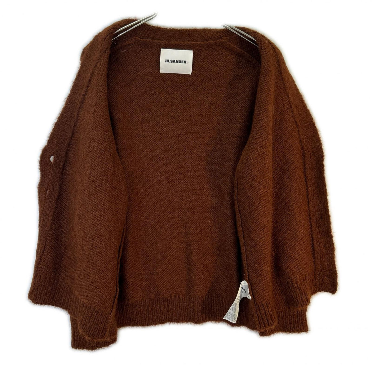 JIL SANDER+ Jil Sander Plus J40GP0037 Brown Alpaca Blend Long Sleeve V-Neck Knit Cardigan Top