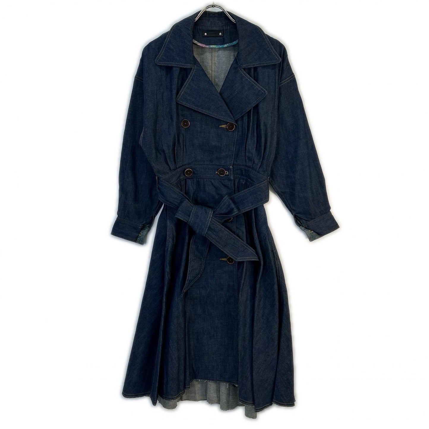 MINEDENIM Indigo Double Long Sleeve Denim Dress