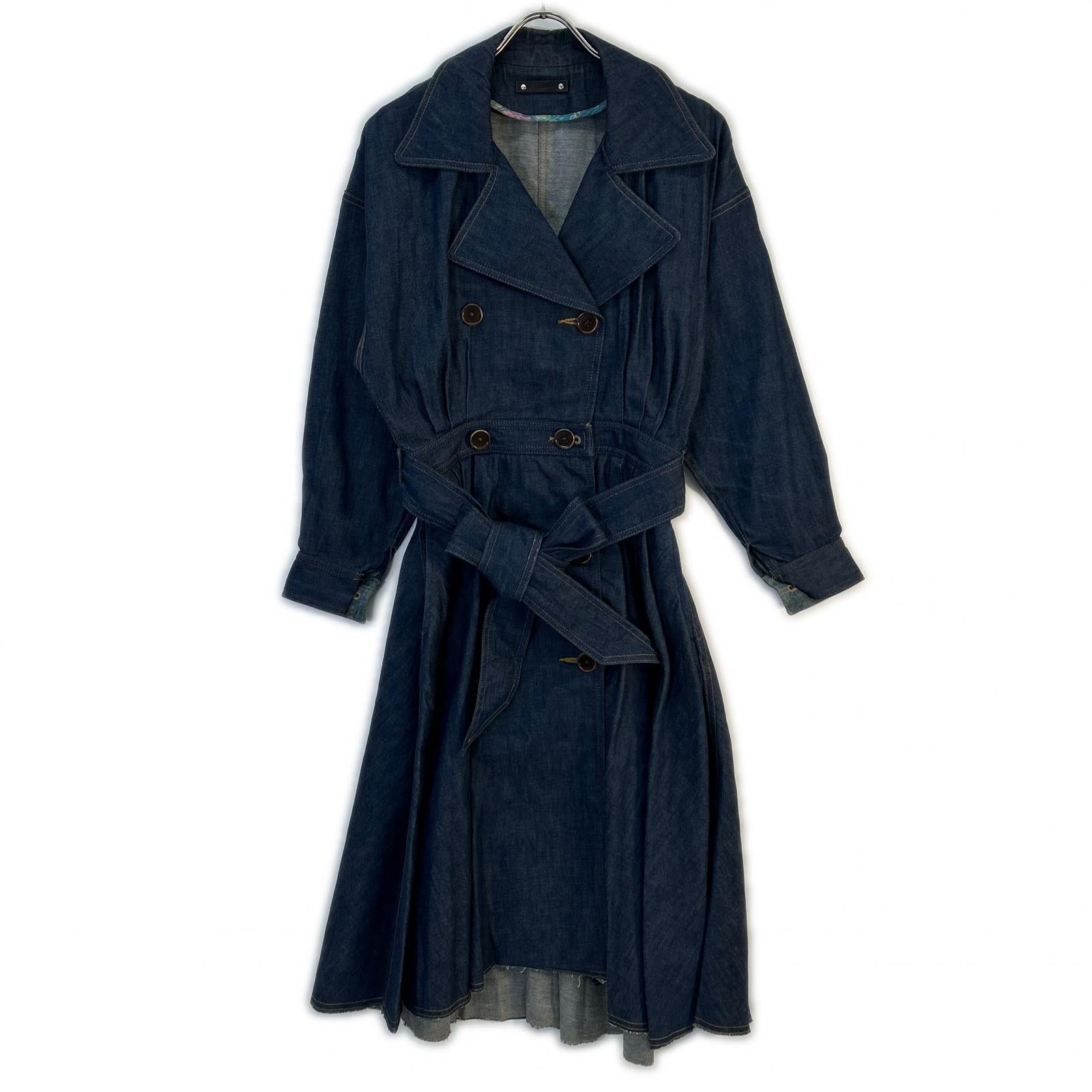 MINEDENIM Indigo Double Long Sleeve Denim Dress