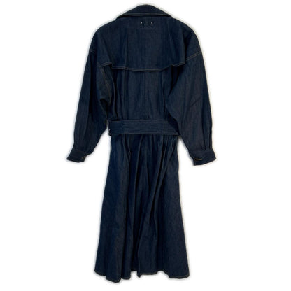 MINEDENIM Indigo Double Long Sleeve Denim Dress