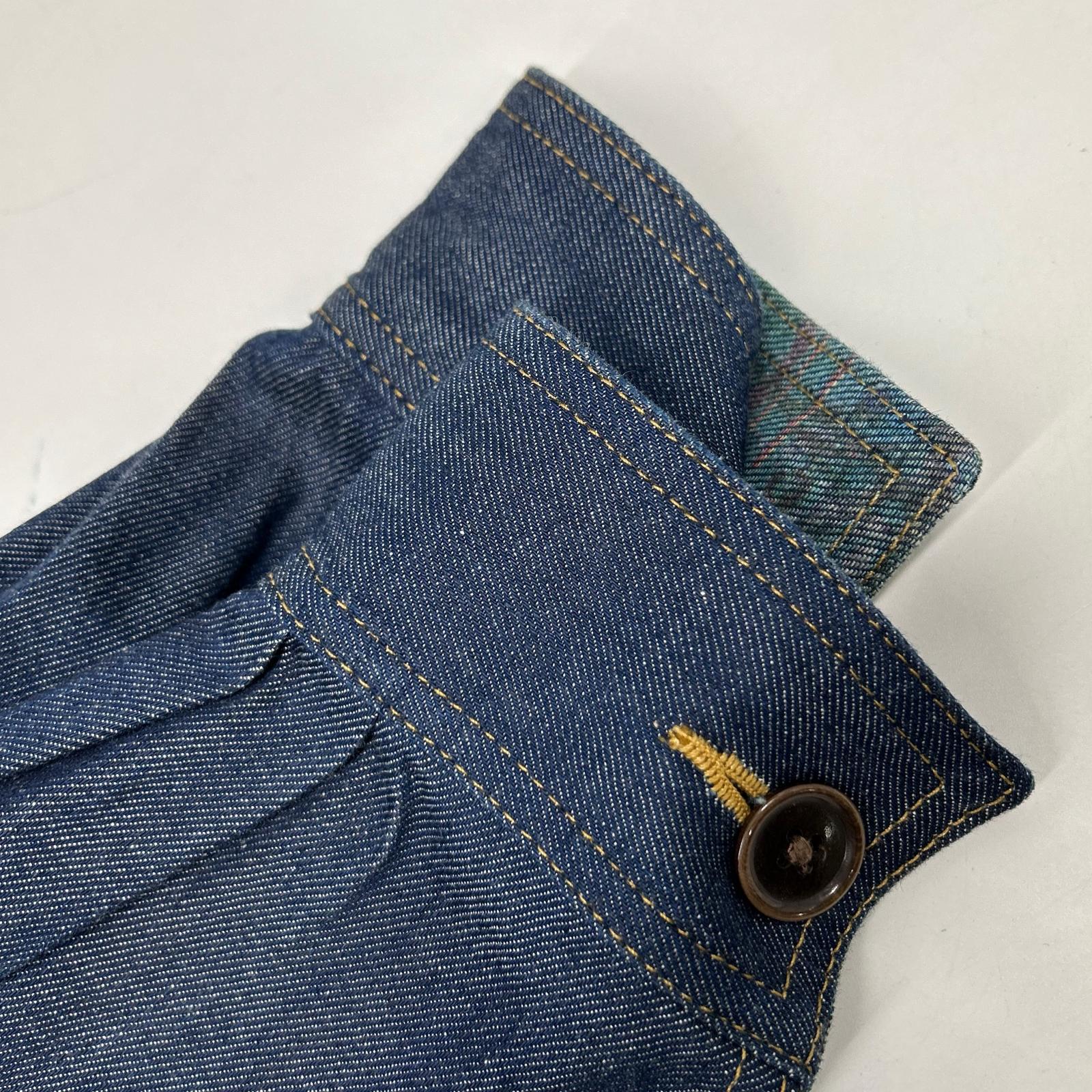 MINEDENIM Indigo Double Long Sleeve Denim Dress