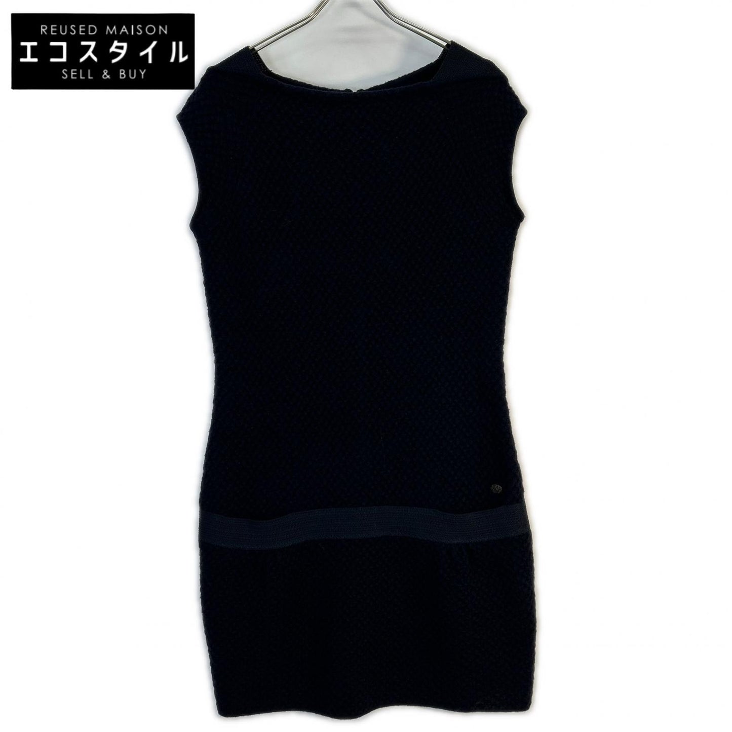 CHANEL Chanel [Domestic Authentic] P44557K04632 Coco Mark Waffle Sleeveless Dress
