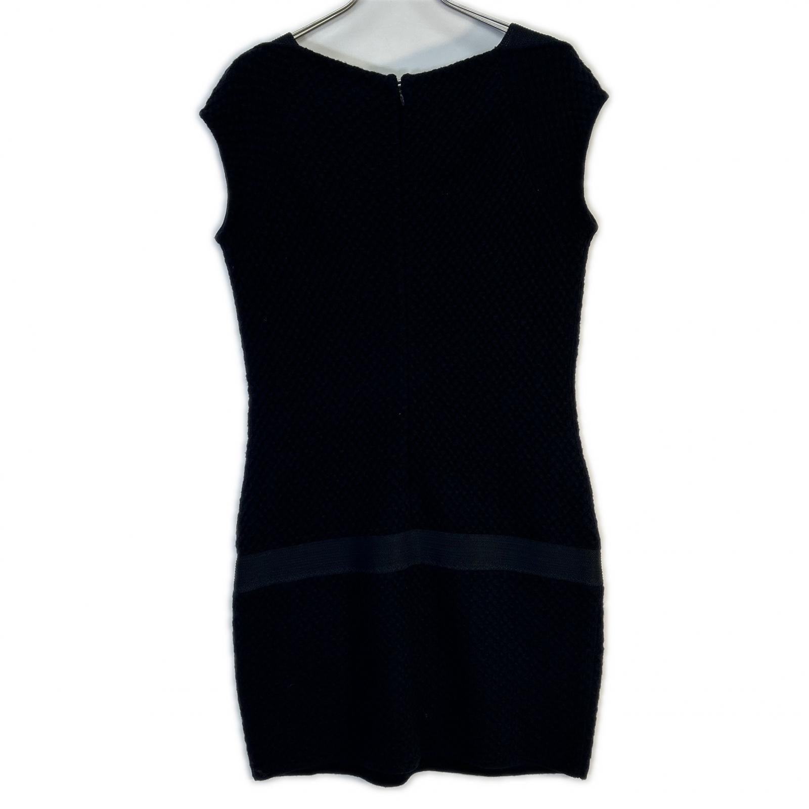 CHANEL Chanel [Domestic Authentic] P44557K04632 Coco Mark Waffle Sleeveless Dress