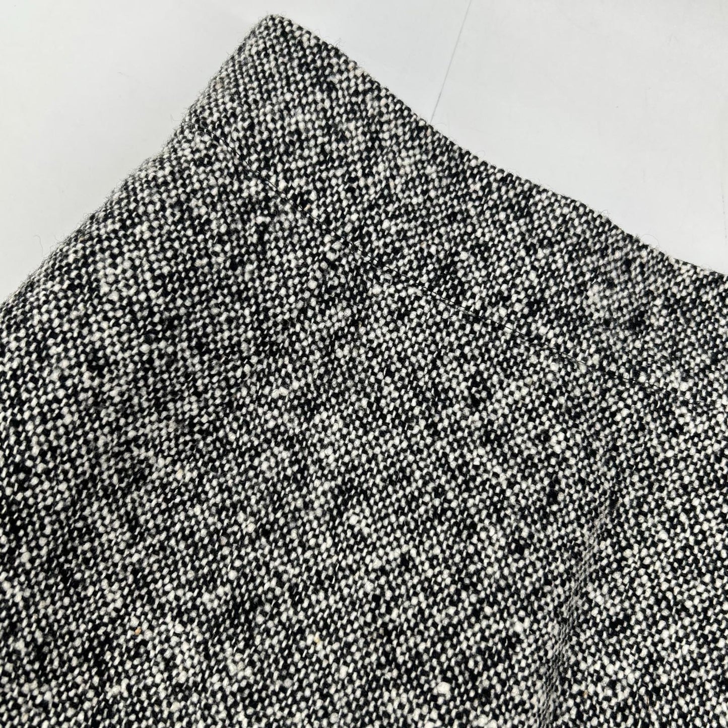 SAINT LAURENT PARIS 圣罗兰巴黎 533479 18年 白黑 羊毛 粗花呢长裙 半身裙