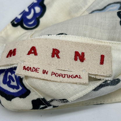 MARNI マルニ GOMA0288V0 20年 アイボリー リネン100 フラワープリントタックスカート スカート