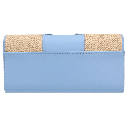 PERRIN Paris Perrin Paris Leather x Raffia Clutch Bag with Gloves, Second Bag, Clutch Bag