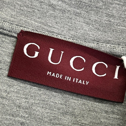 GUCCI 古驰 几乎全新 国内专柜 798544 XJHMQ 黑色 粘纤 正面徽标 运动衫连帽卫衣 上衣
