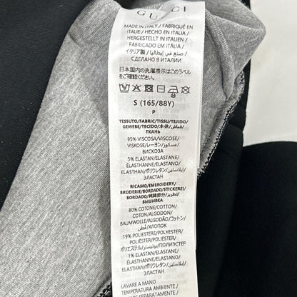 GUCCI 古驰 几乎全新 国内专柜 798544 XJHMQ 黑色 粘纤 正面徽标 运动衫连帽卫衣 上衣