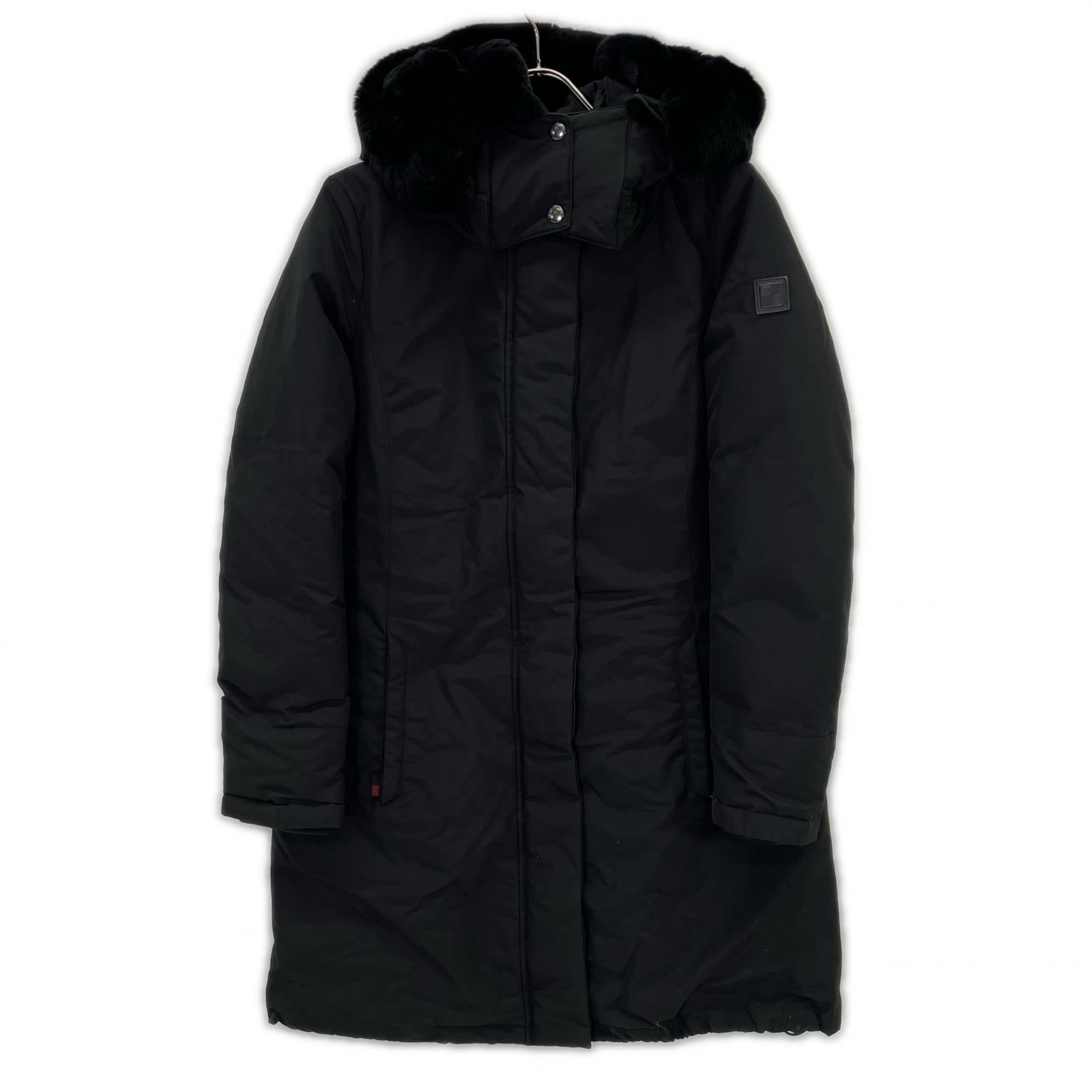 WOOLRICH ウールリッチ WWCPS2807 ブラック BOW BRIDGE/ボウブリッジ ラビットファー フーデッドダウンコート ジャケット