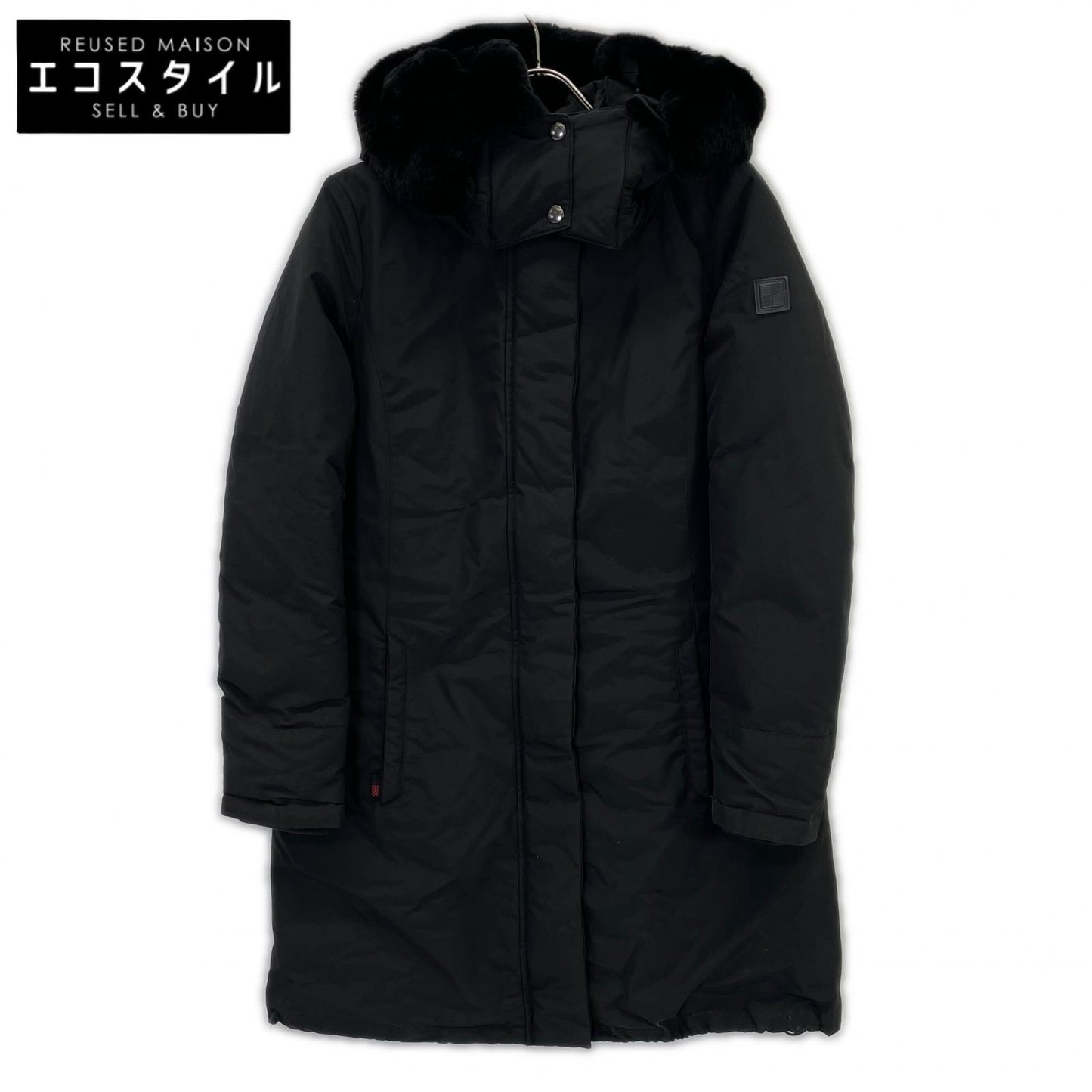 WOOLRICH ウールリッチ WWCPS2807 ブラック BOW BRIDGE/ボウブリッジ ラビットファー フーデッドダウンコート ジャケット