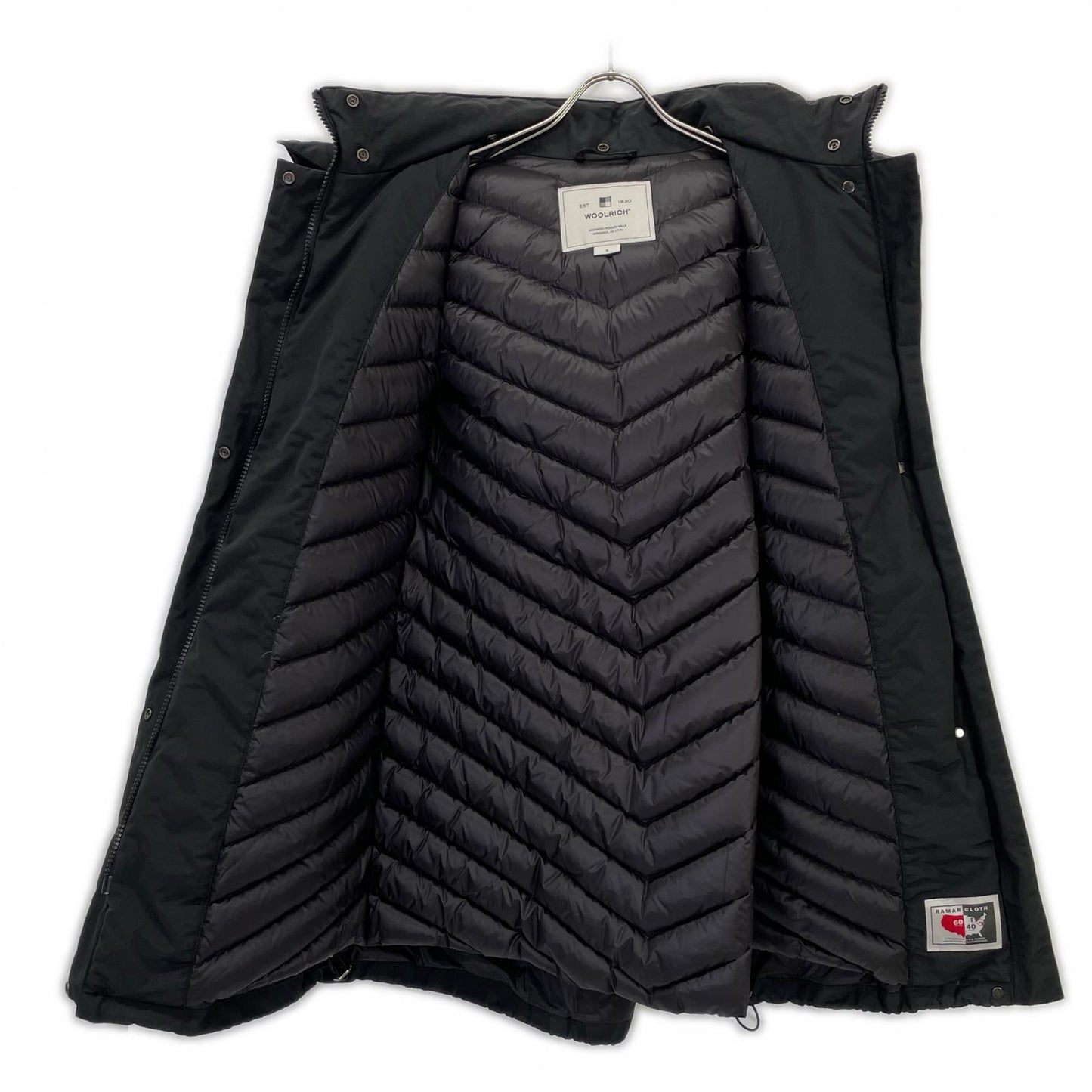 WOOLRICH ウールリッチ WWCPS2807 ブラック BOW BRIDGE/ボウブリッジ ラビットファー フーデッドダウンコート ジャケット