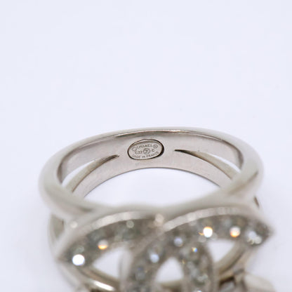 CHANEL シャネル 【美品】C22C ラインストーン ココマーク リング 指輪