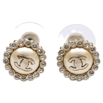 CHANEL シャネル 【美品】16A ココマーク ラインストーン イミテーションパール ピアス