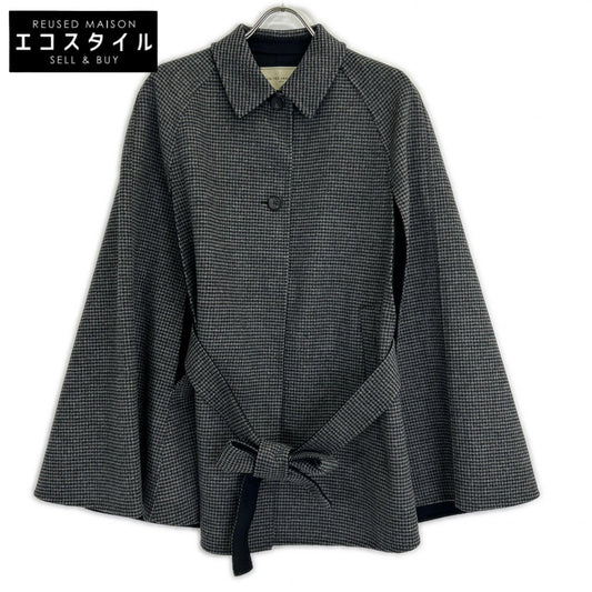 UNITED ARROWS ユナイテッドアローズ 1525-1-994801 ブラック ハウンドトゥース ベルト リバーケープコート コート