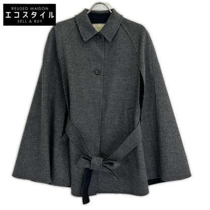 UNITED ARROWS ユナイテッドアローズ 1525-1-994801 ブラック ハウンドトゥース ベルト リバーケープコート コート