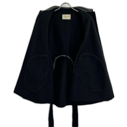 UNITED ARROWS ユナイテッドアローズ 1525-1-994801 ブラック ハウンドトゥース ベルト リバーケープコート コート