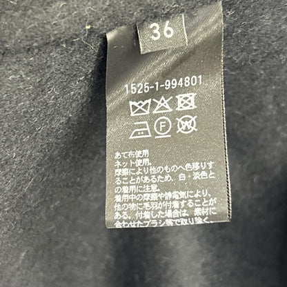UNITED ARROWS ユナイテッドアローズ 1525-1-994801 ﾌﾞﾗｯｸ ﾊｳﾝﾄﾞﾄｩｰｽ ﾍﾞﾙﾄ ﾘﾊﾞｰｹｰﾌﾟｺｰﾄ コート 36 レディース