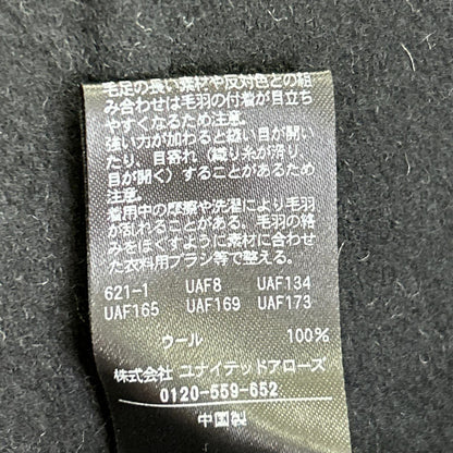 UNITED ARROWS ユナイテッドアローズ 1525-1-994801 ブラック ハウンドトゥース ベルト リバーケープコート コート