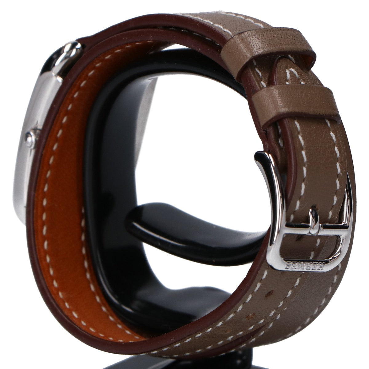HERMES エルメス 仕上げ済み CC1.210a ケープコッドPM ドゥブルトゥール シルバー文字盤 SS x スイフト クオーツ 腕時計