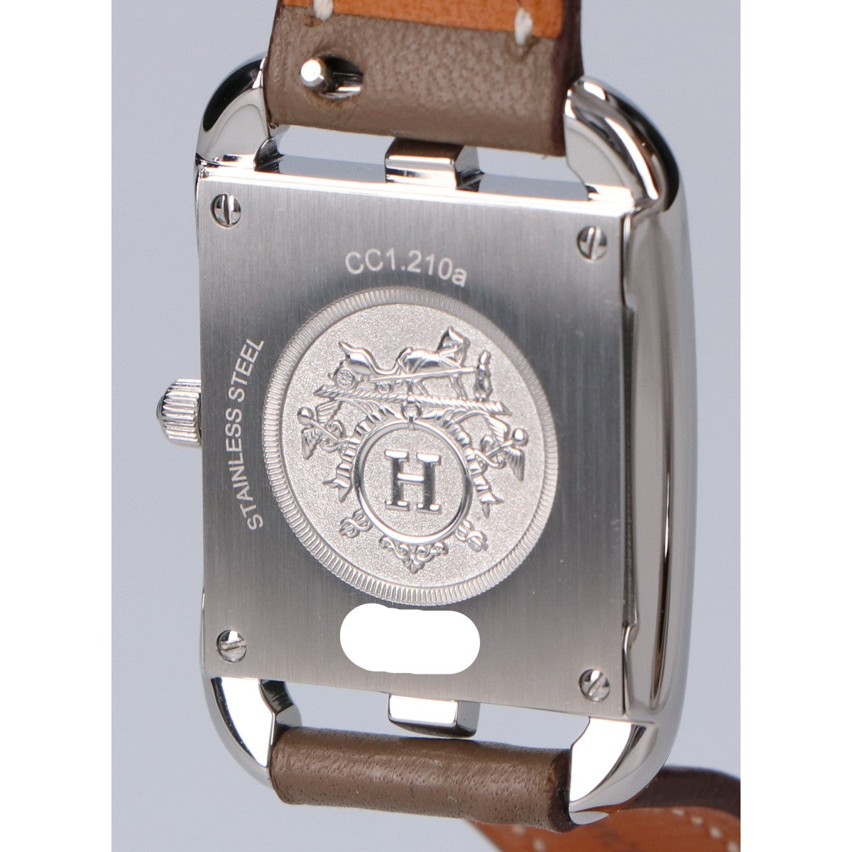 HERMES エルメス 仕上げ済み CC1.210a ケープコッドPM ドゥブルトゥール シルバー文字盤 SS x スイフト クオーツ 腕時計