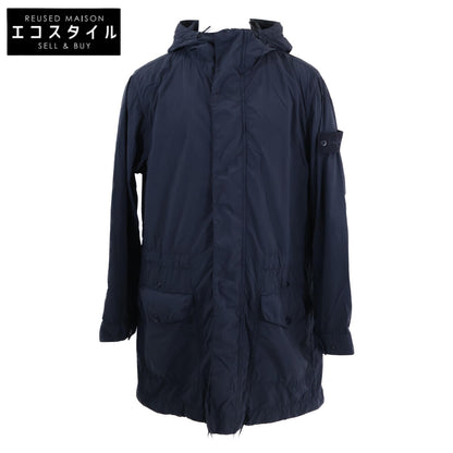 STONE ISLAND ストーンアイランド 【美品/国内正規】K1S157100014 S00F6 GHOST PIECE NYLON SMERIGLIATO ドローコード フーデッド ミディアム コート