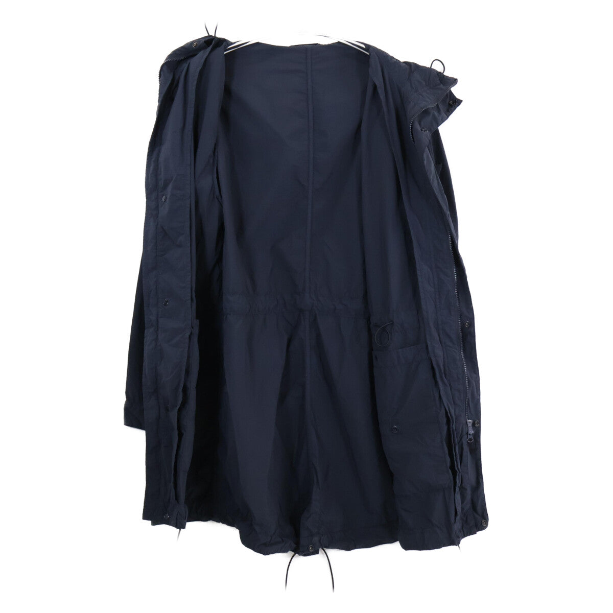 STONE ISLAND ストーンアイランド 【美品/国内正規】K1S157100014 S00F6 GHOST PIECE NYLON SMERIGLIATO ドローコード フーデッド ミディアム コート