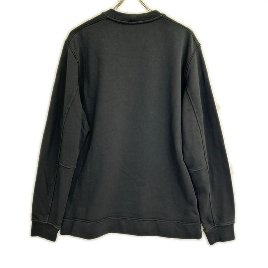 STONE ISLAND ストーンアイランド K1S156100667 S0124 ブラック コットン混 ロゴ刺繍 クルーネックスウェットプルオーバー トップス