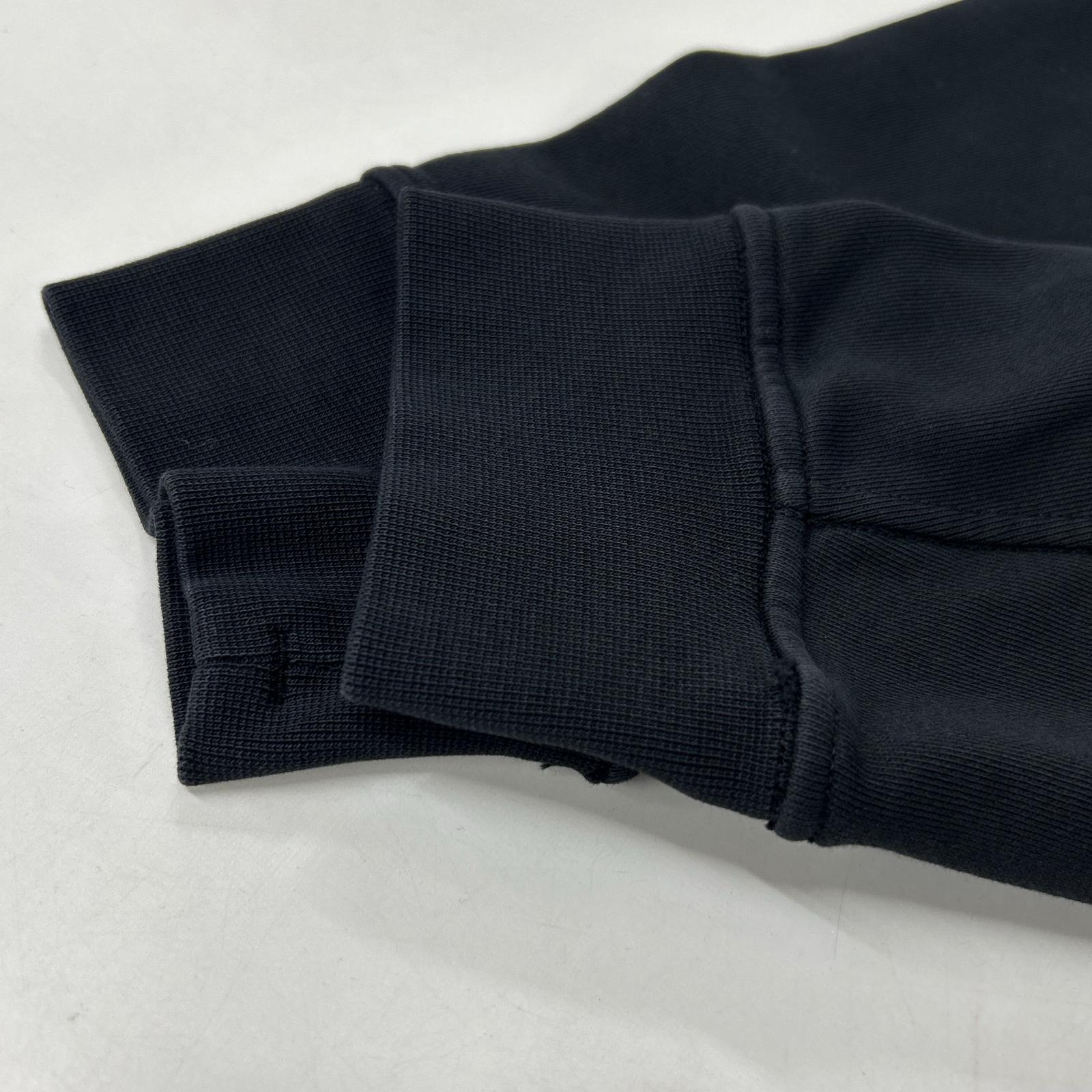 STONE ISLAND ストーンアイランド K1S156100667 S0124 ブラック コットン混 ロゴ刺繍 クルーネックスウェットプルオーバー トップス