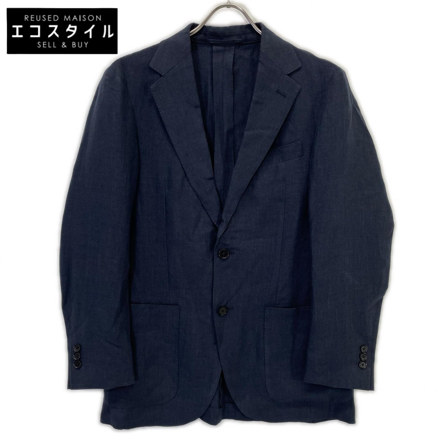 UNITED ARROWS ユナイテッドアローズ 1122-110-6396 25年製 ﾈｲﾋﾞｰ ﾘﾈﾝ100 2B ｼﾞｬｹｯﾄ ジャケット 44 メンズ