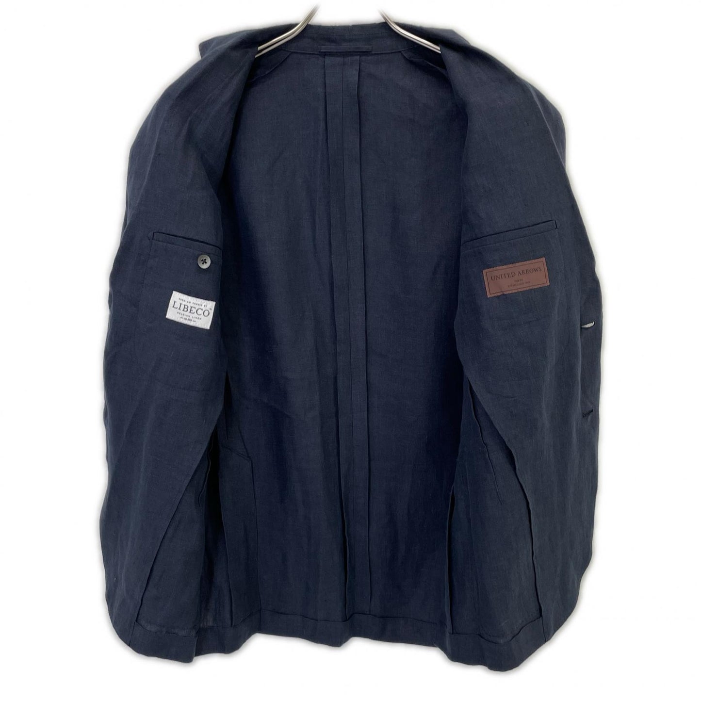 UNITED ARROWS ユナイテッドアローズ 1122-110-6396 25年製 ﾈｲﾋﾞｰ ﾘﾈﾝ100 2B ｼﾞｬｹｯﾄ ジャケット 44 メンズ