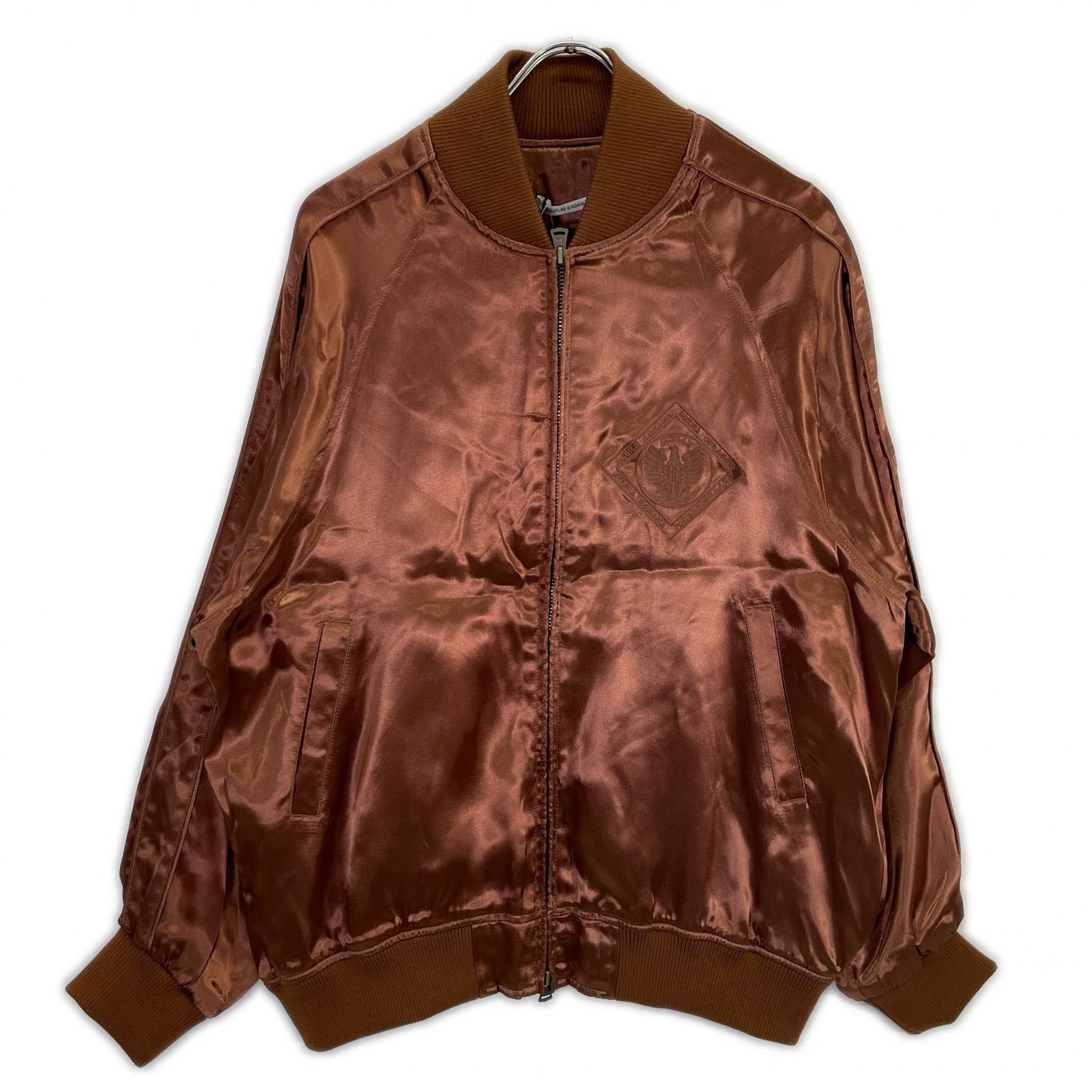 COUTURE D'ADAM クチュールドアダム 24AW-104 棕色 粘胶纤维 徽章刺绣 飞行夹克/缎面夹克 夹克