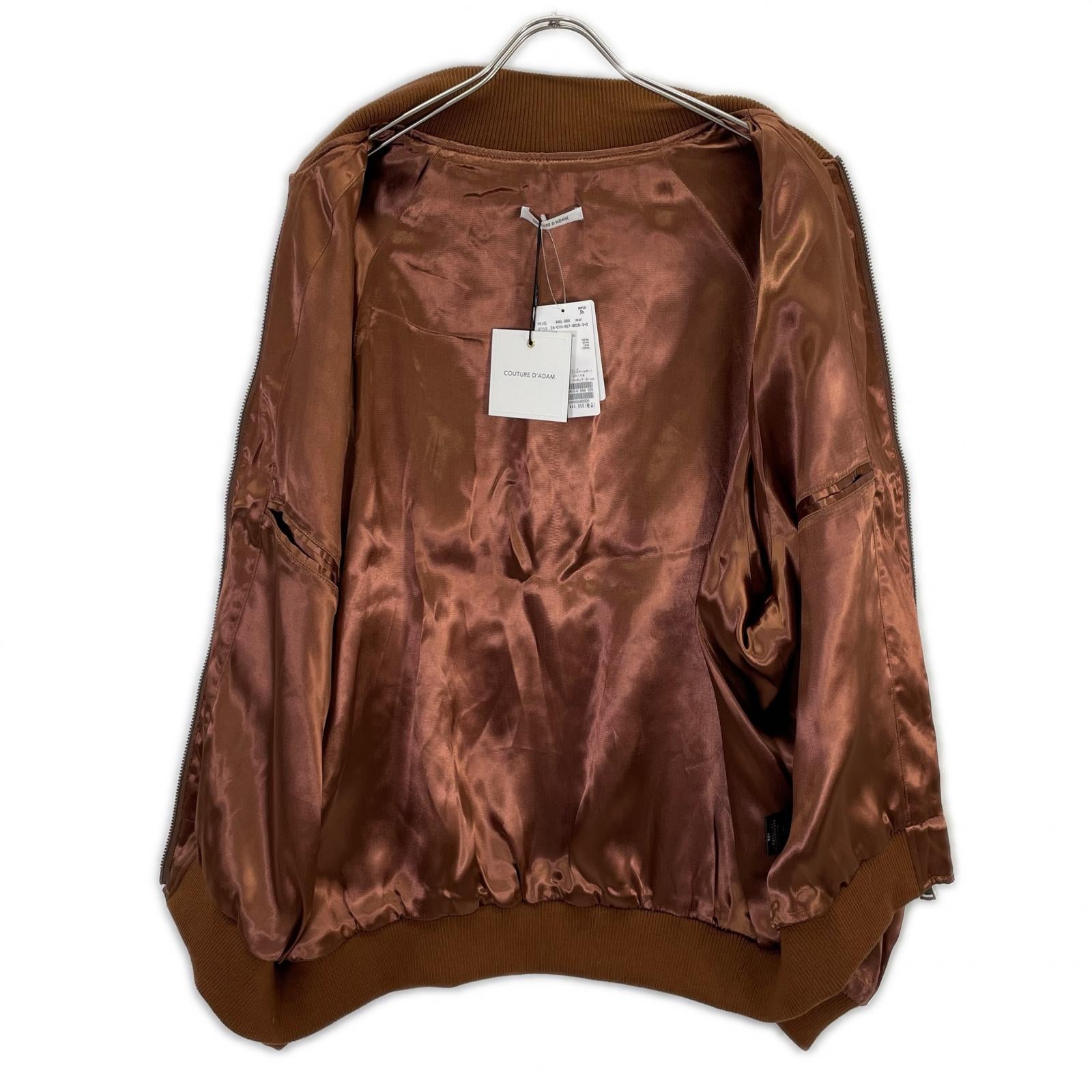 COUTURE D'ADAM クチュールドアダム 24AW-104 棕色 粘胶纤维 徽章刺绣 飞行夹克/缎面夹克 夹克