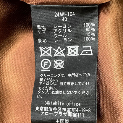 COUTURE D'ADAM クチュールドアダム 24AW-104 棕色 粘胶纤维 徽章刺绣 飞行夹克/缎面夹克 夹克