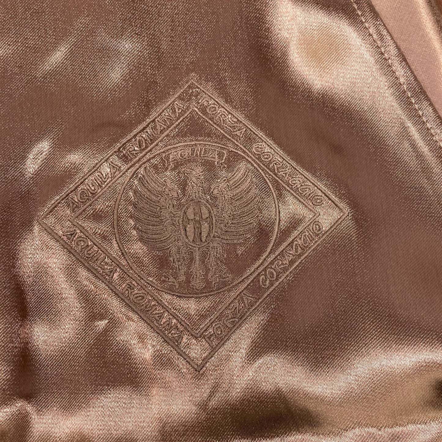 COUTURE D'ADAM クチュールドアダム 24AW-104 棕色 粘胶纤维 徽章刺绣 飞行夹克/缎面夹克 夹克