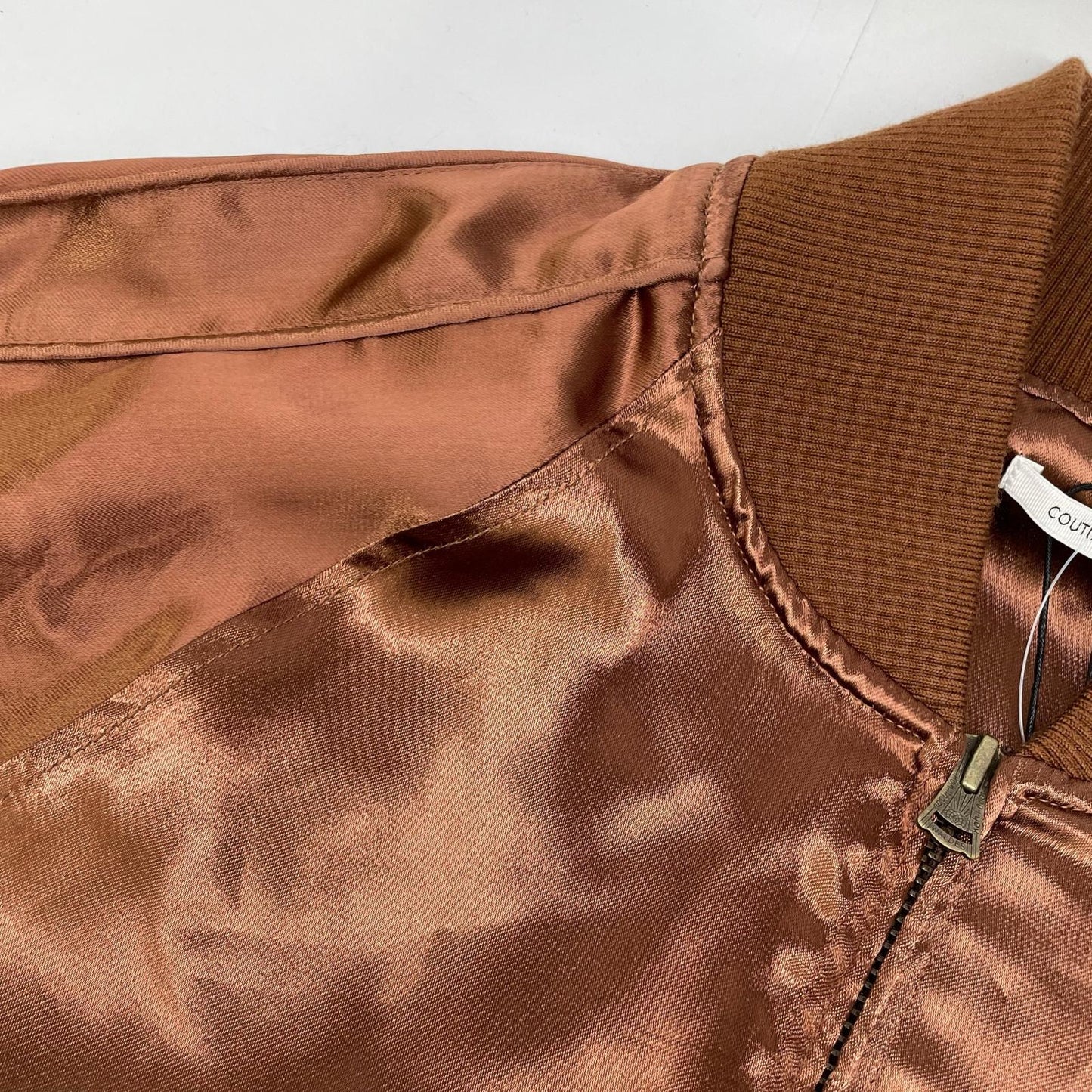 COUTURE D'ADAM クチュールドアダム 24AW-104 棕色 粘胶纤维 徽章刺绣 飞行夹克/缎面夹克 夹克
