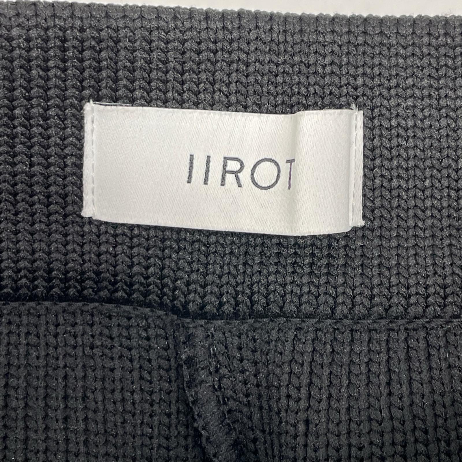 IIROT イロット 017-022-KP03 ブラック ポリエステル バルーンニットパンツ ボトムス